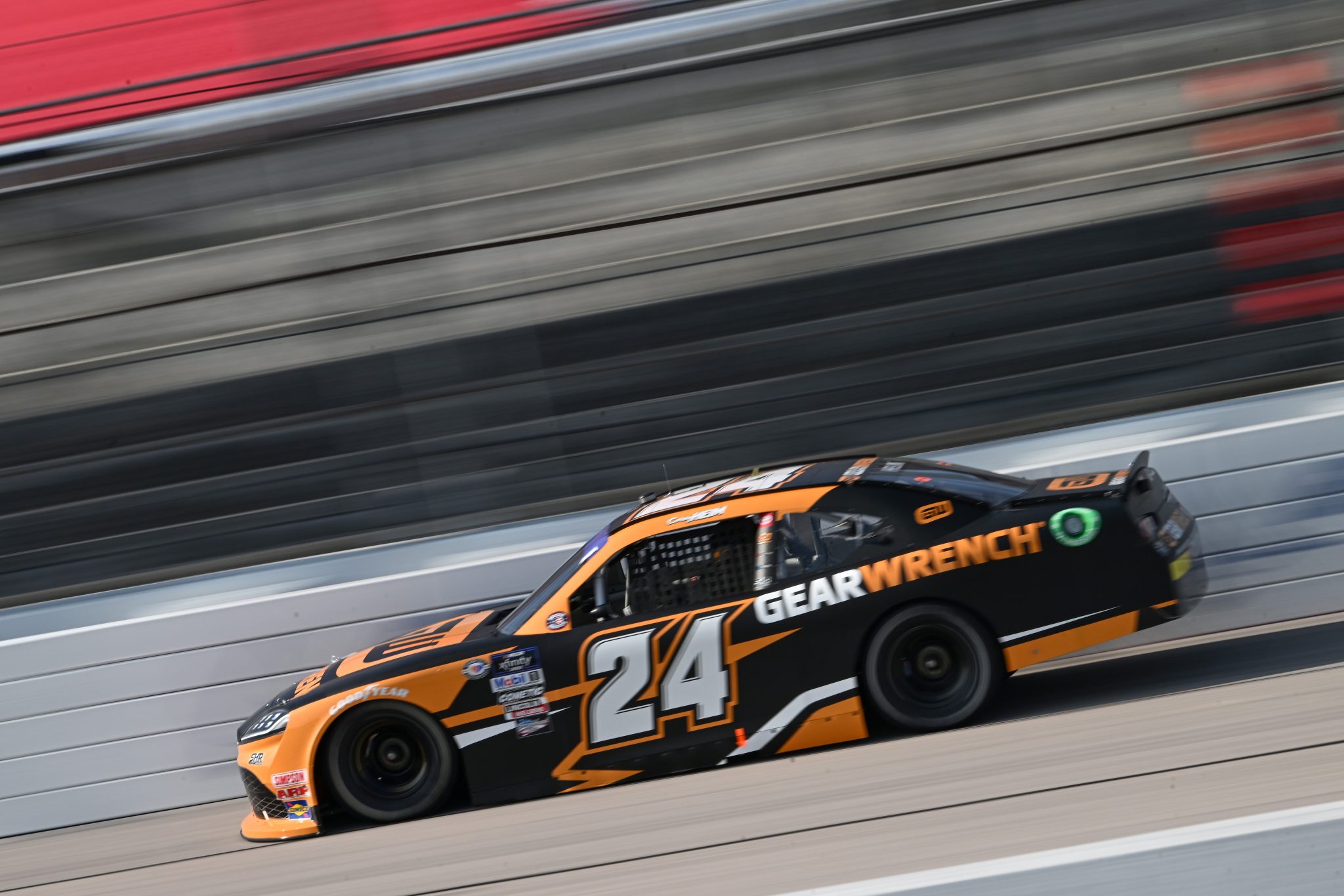 DARLINGTON, SOUTH CAROLINA - MAY 12: Corey Heim, driver of the #24 GearWrench Toyota, drives during practice for the NASCAR Xfinity Series Shriners Children's 200 at Darlington Raceway on May 12, 2023 in Darlington, South Carolina. (Photo by Logan Riely/Getty Images) | Getty Images