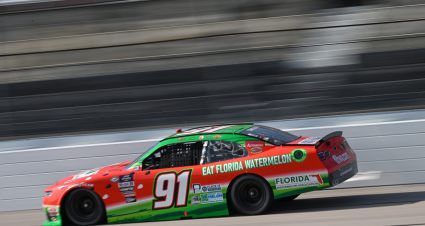 DARLINGTON, SOUTH CAROLINA - MAY 12: Ross Chastain, driver of the #91 Florida Watermelon Association Chevrolet, drives during practice for the NASCAR Xfinity Series Shriners Children's 200 at Darlington Raceway on May 12, 2023 in Darlington, South Carolina. (Photo by Logan Riely/Getty Images) | Getty Images