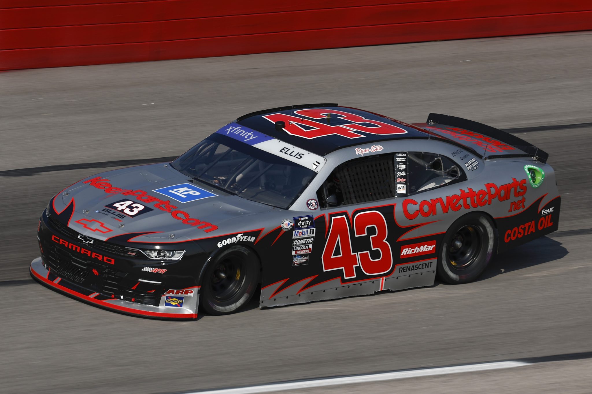 DARLINGTON, SOUTH CAROLINA - MAY 12: Ryan Ellis, driver of the #43 Keen Parts Chevrolet, drives during practice for the NASCAR Xfinity Series Shriners Children's 200 at Darlington Raceway on May 12, 2023 in Darlington, South Carolina. (Photo by Jared C. Tilton/Getty Images) | Getty Images