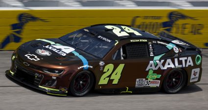 William Byron’s 2023 #24 Axalta Throwback Chevrolet paint scheme.