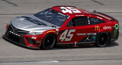 DARLINGTON, SOUTH CAROLINA - MAY 13: Tyler Reddick, driver of the #45 Forward Together Toyota, drives during qualifying for the NASCAR Cup Series Goodyear 400 at Darlington Raceway on May 13, 2023 in Darlington, South Carolina. (Photo by Jared C. Tilton/Getty Images) | Getty Images
