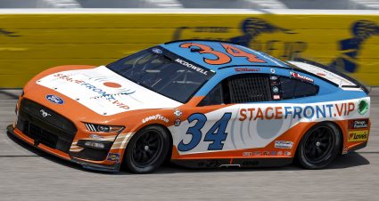 DARLINGTON, SOUTH CAROLINA - MAY 13: Michael McDowell, driver of the #34 StageFront.VIP Ford, drives during qualifying for the NASCAR Cup Series Goodyear 400 at Darlington Raceway on May 13, 2023 in Darlington, South Carolina. (Photo by Jared C. Tilton/Getty Images) | Getty Images