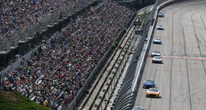 DARLINGTON, SOUTH CAROLINA - MAY 14: A general view of racing during the NASCAR Cup Series Goodyear 400 at Darlington Raceway on May 14, 2023 in Darlington, South Carolina. (Photo by Logan Riely/Getty Images) | Getty Images