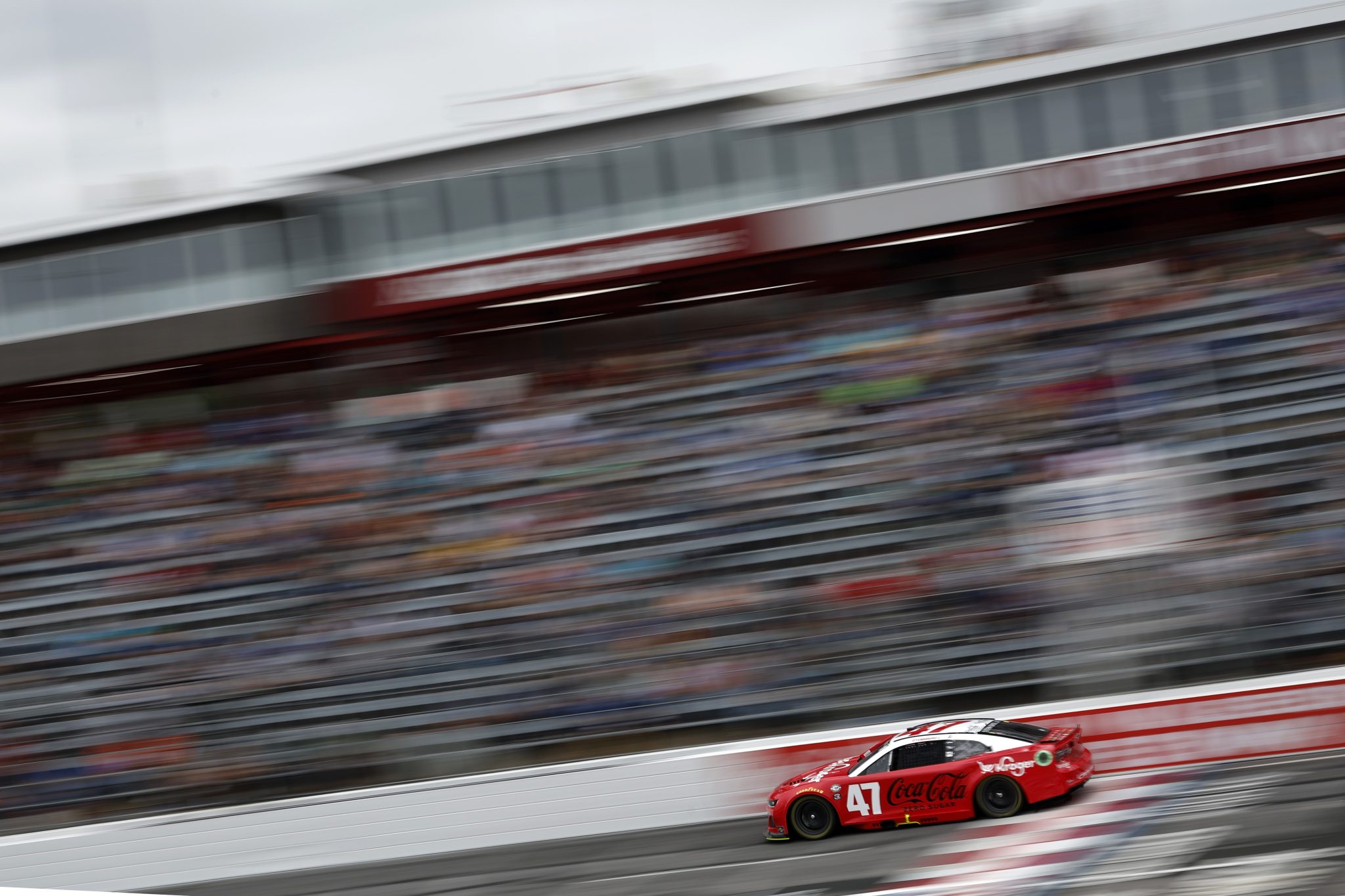NORTH WILKESBORO, NORTH CAROLINA - MAY 19: Ricky Stenhouse Jr., driver of the #47 Kroger/Coca-Cola Chevrolet, drives during practice for the NASCAR Cup Series All-Star Race at North Wilkesboro Speedway on May 19, 2023 in North Wilkesboro, North Carolina. (Photo by Jared C. Tilton/Getty Images) | Getty Images