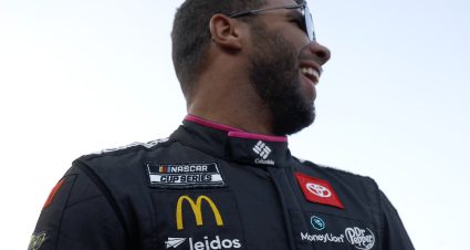 NORTH WILKESBORO, NORTH CAROLINA - MAY 21: Bubba Wallace, driver of the #23 Columbia Sportswear Company Toyota, waits on the grid prior to the NASCAR Cup Series All-Star Race at North Wilkesboro Speedway on May 21, 2023 in North Wilkesboro, North Carolina. (Photo by Chris Graythen/Getty Images) | Getty Images