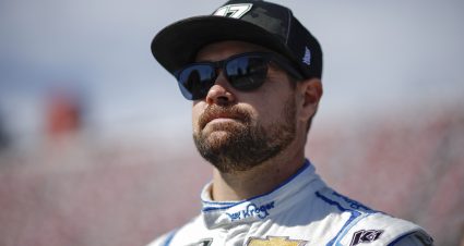 TALLADEGA, ALABAMA - APRIL 22: Ricky Stenhouse Jr., driver of the #47 Kroger/Cheez-It Chevrolet, looks on during qualifying for the NASCAR Cup Series GEICO 500 at Talladega Superspeedway on April 22, 2023 in Talladega, Alabama. (Photo by Sean Gardner/Getty Images) | Getty Images