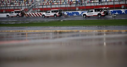 CONCORD, NORTH CAROLINA - MAY 28: The Toyota Track Drying Team works to dry the track prior to the NASCAR Cup Series Coca-Cola 600 at Charlotte Motor Speedway on May 28, 2023 in Concord, North Carolina. (Photo by Jared C. Tilton/Getty Images) | Getty Images