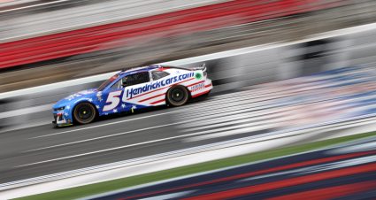 Kyle Larson’s 2023 #5 HendrickCars.com Patriotic Chevrolet paint scheme.