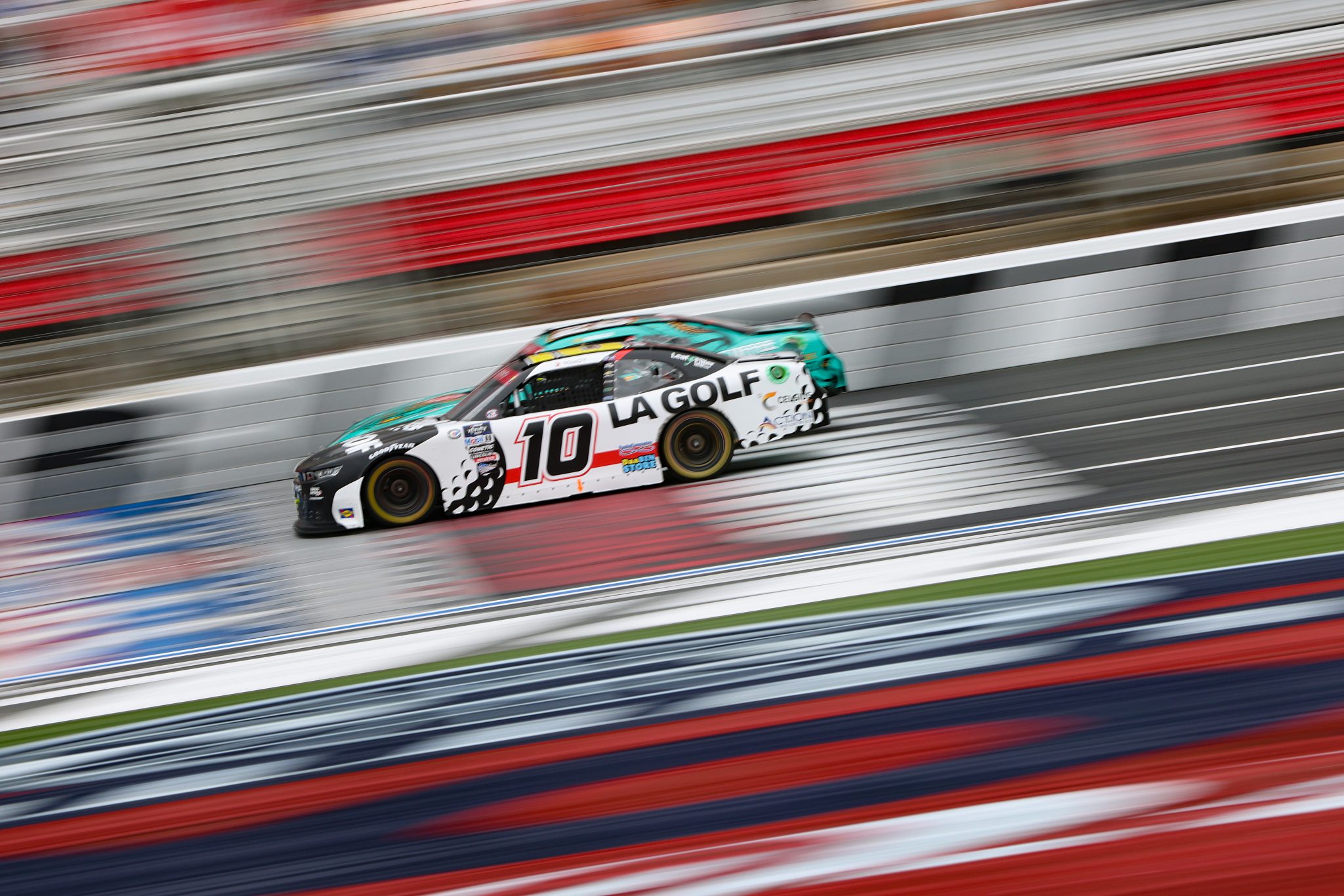 CONCORD, NORTH CAROLINA - MAY 29: Justin Haley, driver of the #10 LA Golf Chevrolet, drives during the NASCAR Xfinity Series Alsco Uniforms 300 at Charlotte Motor Speedway on May 29, 2023 in Concord, North Carolina. (Photo by David Jensen/Getty Images) | Getty Images