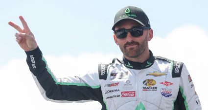 DOVER, DELAWARE - MAY 01: Austin Dillon, driver of the #3 Get Bioethanol Chevrolet, waves to fans as he walks onstage during driver intros prior to the NASCAR Cup Series Würth 400 at Dover International Speedway on May 01, 2023 in Dover, Delaware. (Photo by James Gilbert/Getty Images) | Getty Images