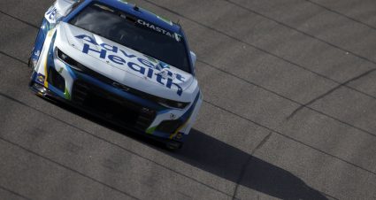 KANSAS CITY, KANSAS - MAY 06: Ross Chastain, driver of the #1 AdventHealth Chevrolet, drives during practice for the NASCAR Cup Series Advent Health 400 at Kansas Speedway on May 06, 2023 in Kansas City, Kansas. (Photo by Sean Gardner/Getty Images) | Getty Images