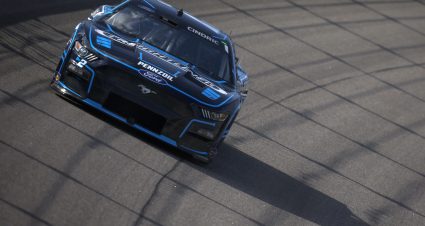 KANSAS CITY, KANSAS - MAY 06: Austin Cindric, driver of the #2 Freightliner Ford, drives during practice for the NASCAR Cup Series Advent Health 400 at Kansas Speedway on May 06, 2023 in Kansas City, Kansas. (Photo by Sean Gardner/Getty Images) | Getty Images