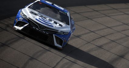 KANSAS CITY, KANSAS - MAY 06: Christopher Bell, driver of the #20 SiriusXM Toyota, drives during practice for the NASCAR Cup Series Advent Health 400 at Kansas Speedway on May 06, 2023 in Kansas City, Kansas. (Photo by Sean Gardner/Getty Images) | Getty Images