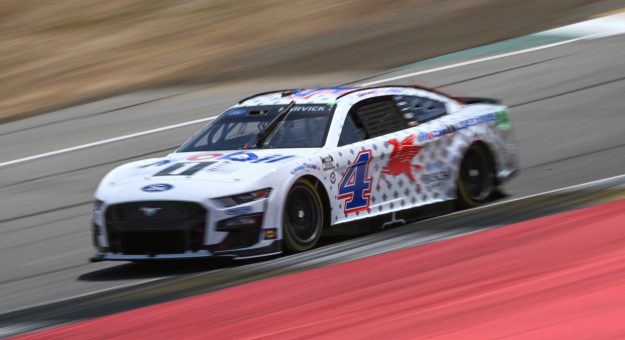 SONOMA, CALIFORNIA - JUNE 10: Kevin Harvick, driver of the #4 Mobil 1 Ford, drives during practice for the NASCAR Cup Series Toyota / Save Mart 350 at Sonoma Raceway on June 10, 2023 in Sonoma, California. (Photo by Logan Riely/Getty Images) | Getty Images