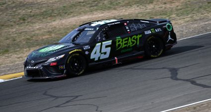 SONOMA, CALIFORNIA - JUNE 10: Tyler Reddick, driver of the #45 The Beast Unleashed Toyota, drives during qualifying for the NASCAR Cup Series Toyota / Save Mart 350 at Sonoma Raceway on June 10, 2023 in Sonoma, California. (Photo by Logan Riely/Getty Images) | Getty Images