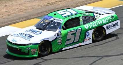 SONOMA, CALIFORNIA - JUNE 10: Jeremy Clements, driver of the #51 Fox Sports/Spartan Waste Chevrolet, drives during qualifying for the NASCAR Xfinity Series DoorDash 250 at Sonoma Raceway on June 10, 2023 in Sonoma, California. (Photo by Logan Riely/Getty Images) | Getty Images