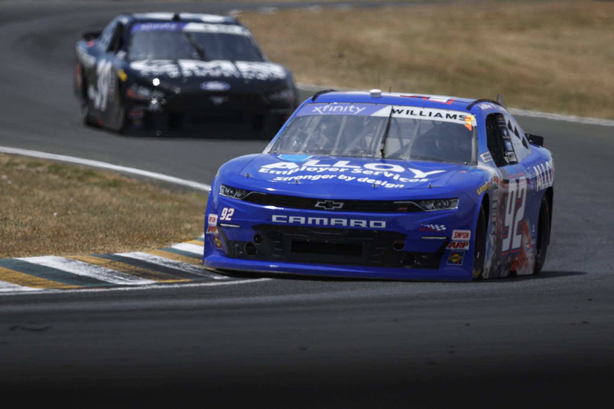 SONOMA, CALIFORNIA - JUNE 09: Josh Williams, driver of the #92 Alloy Employer Services Chevrolet, drives during practice for the NASCAR Xfinity Series DoorDash 250 at Sonoma Raceway on June 09, 2023 in Sonoma, California. (Photo by Sean Gardner/Getty Images) | Getty Images