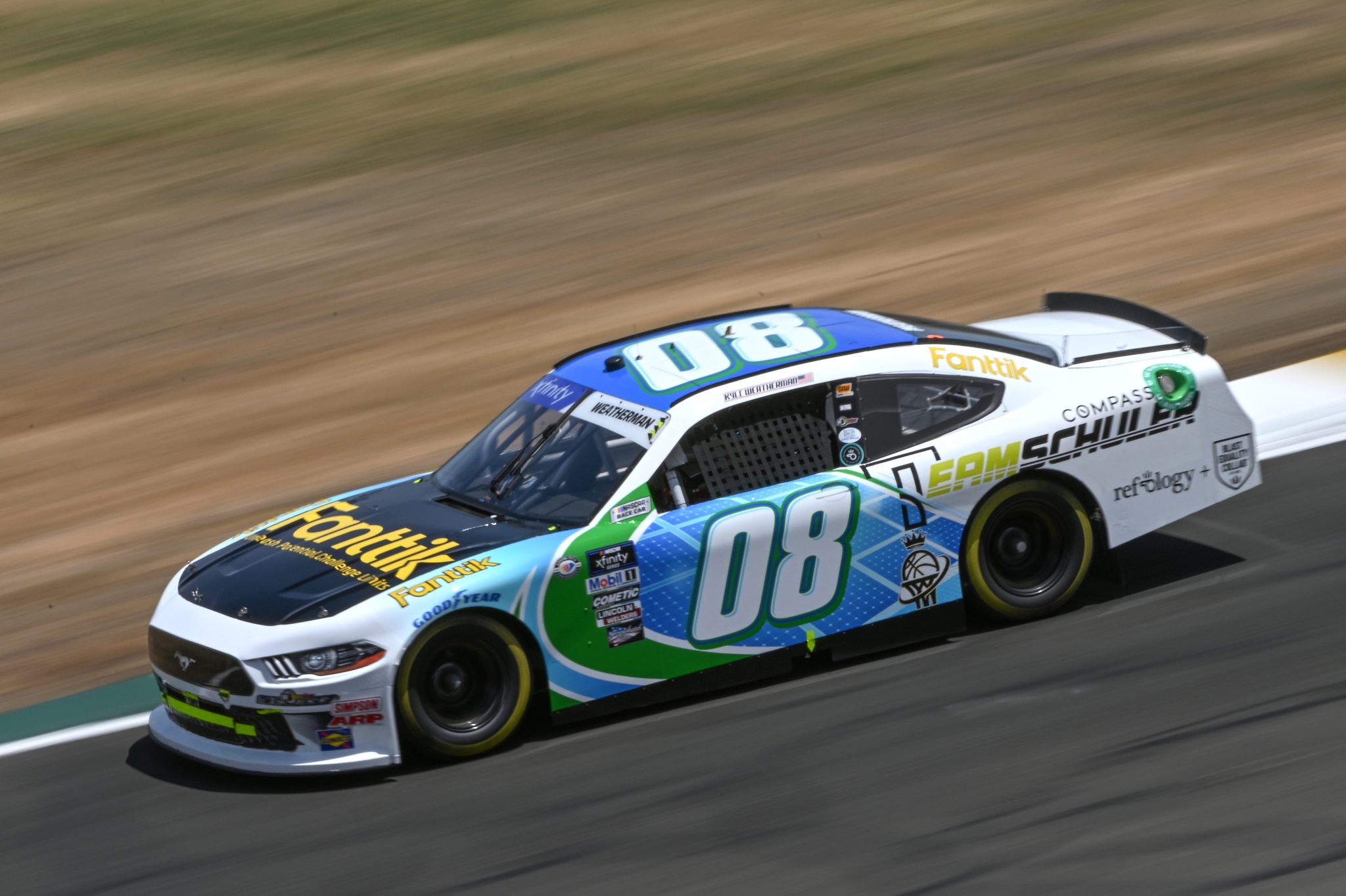 SONOMA, CALIFORNIA - JUNE 10: Kyle Weatherman, driver of the #08 Team Schuler/Fanttik Ford, drives during qualifying for the NASCAR Xfinity Series DoorDash 250 at Sonoma Raceway on June 10, 2023 in Sonoma, California. (Photo by Logan Riely/Getty Images) | Getty Images