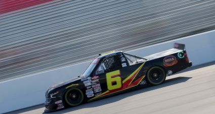 MADISON, ILLINOIS - JUNE 02: Norm Benning, driver of the #6 MDIA/Circle B Chevrolet, drives during practice for the NASCAR Craftsman Truck Series Toyota 200 at WWT Raceway on June 02, 2023 in Madison, Illinois. (Photo by Jonathan Bachman/Getty Images) | Getty Images