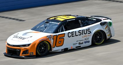 LEBANON, TENNESSEE - JUNE 24: AJ Allmendinger, driver of the #16 Celsius Chevrolet, drives during qualifying for the NASCAR Cup Series Ally 400 - Qualifying at Nashville Superspeedway on June 24, 2023 in Lebanon, Tennessee. (Photo by Logan Riely/Getty Images) | Getty Images