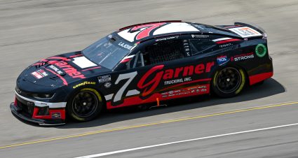 LEBANON, TENNESSEE - JUNE 24: Corey LaJoie, driver of the #7 Garner Trucking Chevrolet, drives during qualifying for the NASCAR Cup Series Ally 400 - Qualifying at Nashville Superspeedway on June 24, 2023 in Lebanon, Tennessee. (Photo by Logan Riely/Getty Images) | Getty Images