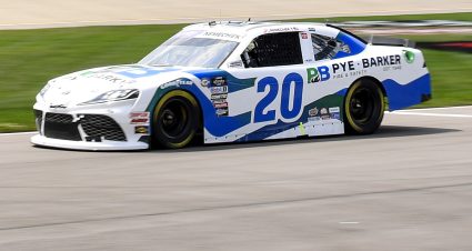 LEBANON, TENNESSEE - JUNE 24: John Hunter Nemechek, driver of the #20 Pye Barker Fire and Safety Toyota, enters the track to start the NASCAR Xfinity Series Tennessee Lottery 250 at Nashville Superspeedway on June 24, 2023 in Lebanon, Tennessee. (Photo by Logan Riely/Getty Images) | Getty Images