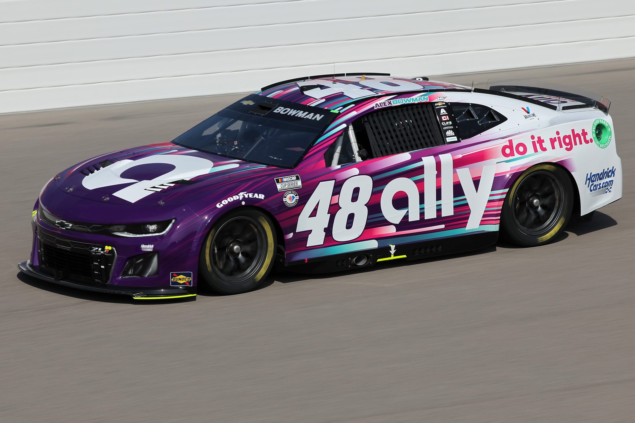 MADISON, ILLINOIS - JUNE 03: Alex Bowman, driver of the #48 Ally Chevrolet, drives during practice for the NASCAR Cup Series Enjoy Illinois 300 at WWT Raceway on June 03, 2023 in Madison, Illinois. (Photo by Jonathan Bachman/Getty Images) | Getty Images