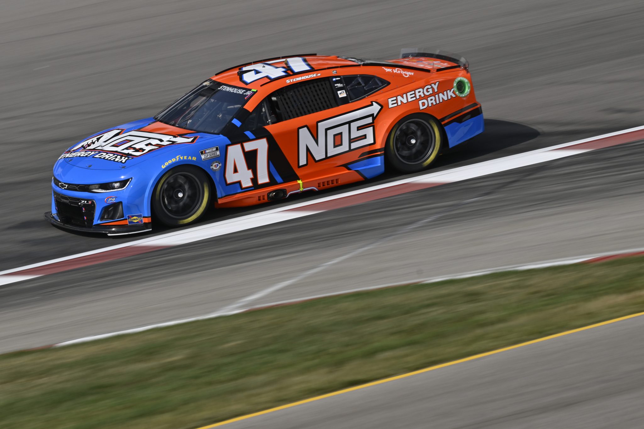 MADISON, ILLINOIS - JUNE 03: Ricky Stenhouse Jr., driver of the #47 NOS Energy Drink Chevrolet, drives during practice for the NASCAR Cup Series Enjoy Illinois 300 at WWT Raceway on June 03, 2023 in Madison, Illinois. (Photo by Jeff Curry/Getty Images) | Getty Images