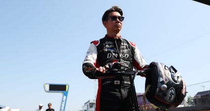 LE MANS, FRANCE - JUNE 06: Kamui Kobayashi of Japan and Toyota Gazoo Racing Toyota GR010 Hybrid attends the drivers group photo during previews to the 100th Anniversary Le Mans 24 Hours race at the Circuit de la Sarthe on June 06, 2023 in Le Mans, France. (Photo by Ker Robertson/Getty Images) | Getty Images