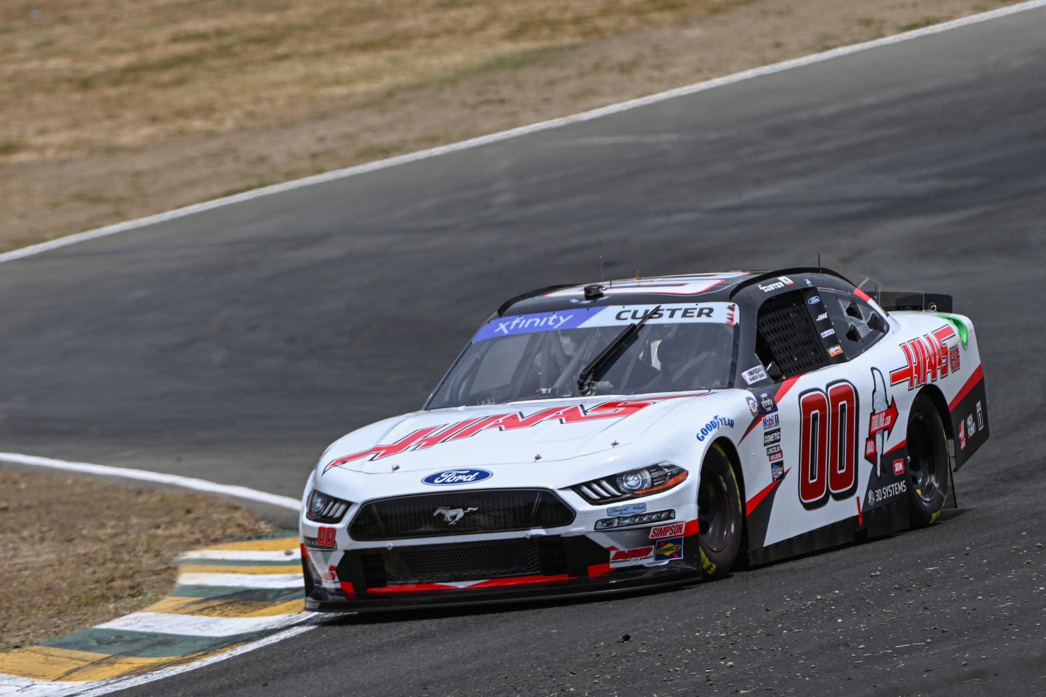 SONOMA, CALIFORNIA - JUNE 09: Cole Custer, driver of the #00 Haas Automation Ford, drives during practice for the NASCAR Xfinity Series DoorDash 250 at Sonoma Raceway on June 09, 2023 in Sonoma, California. (Photo by Logan Riely/Getty Images) | Getty Images