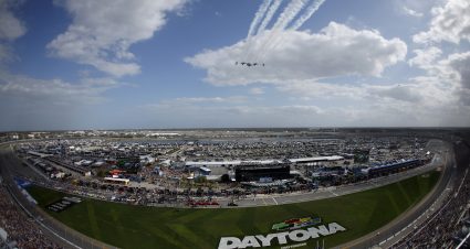 DAYTONA BEACH, FLORIDA - FEBRUARY 19: The U.S. Air Force Thunderbirds perform a flyover prior to the NASCAR Cup Series 65th Annual Daytona 500 at Daytona International Speedway on February 19, 2023 in Daytona Beach, Florida. (Photo by Mike Ehrmann/Getty Images) | Getty Images