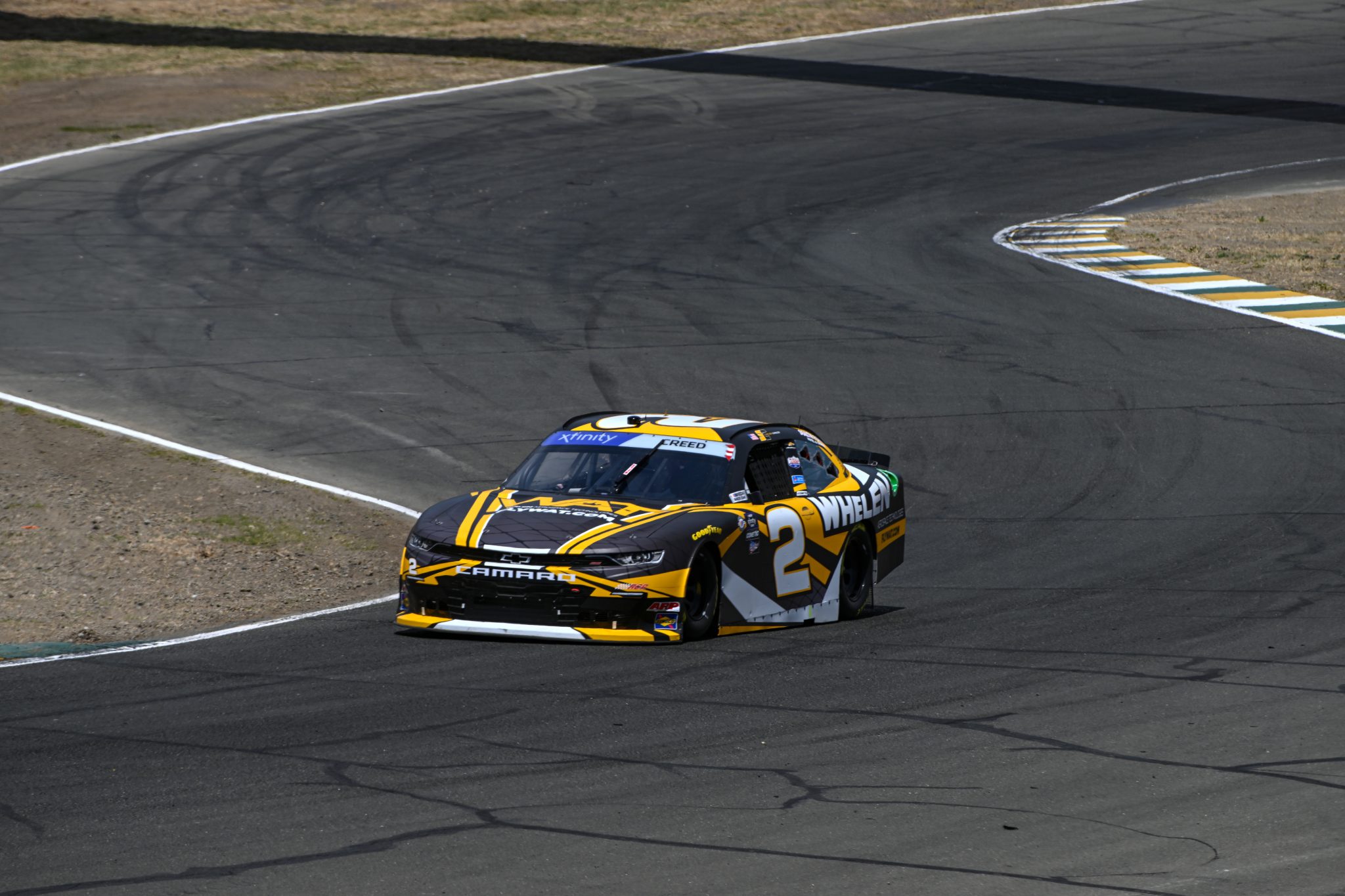 SONOMA, CALIFORNIA - JUNE 09: Sheldon Creed, driver of the #2 Whelen Chevrolet, drives during practice for the NASCAR Xfinity Series DoorDash 250 at Sonoma Raceway on June 09, 2023 in Sonoma, California. (Photo by Logan Riely/Getty Images) | Getty Images