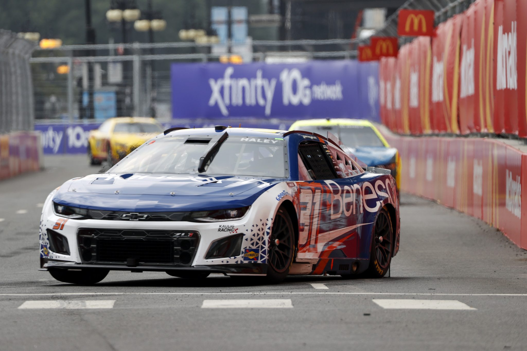 CHICAGO, ILLINOIS - JULY 01: Justin Haley, driver of the #31 Benesch Law Chevrolet, drives during qualifying for the NASCAR Cup Series Grant Park 220 at the Chicago Street Course on July 01, 2023 in Chicago, Illinois. (Photo by Chris Graythen/Getty Images) | Getty Images