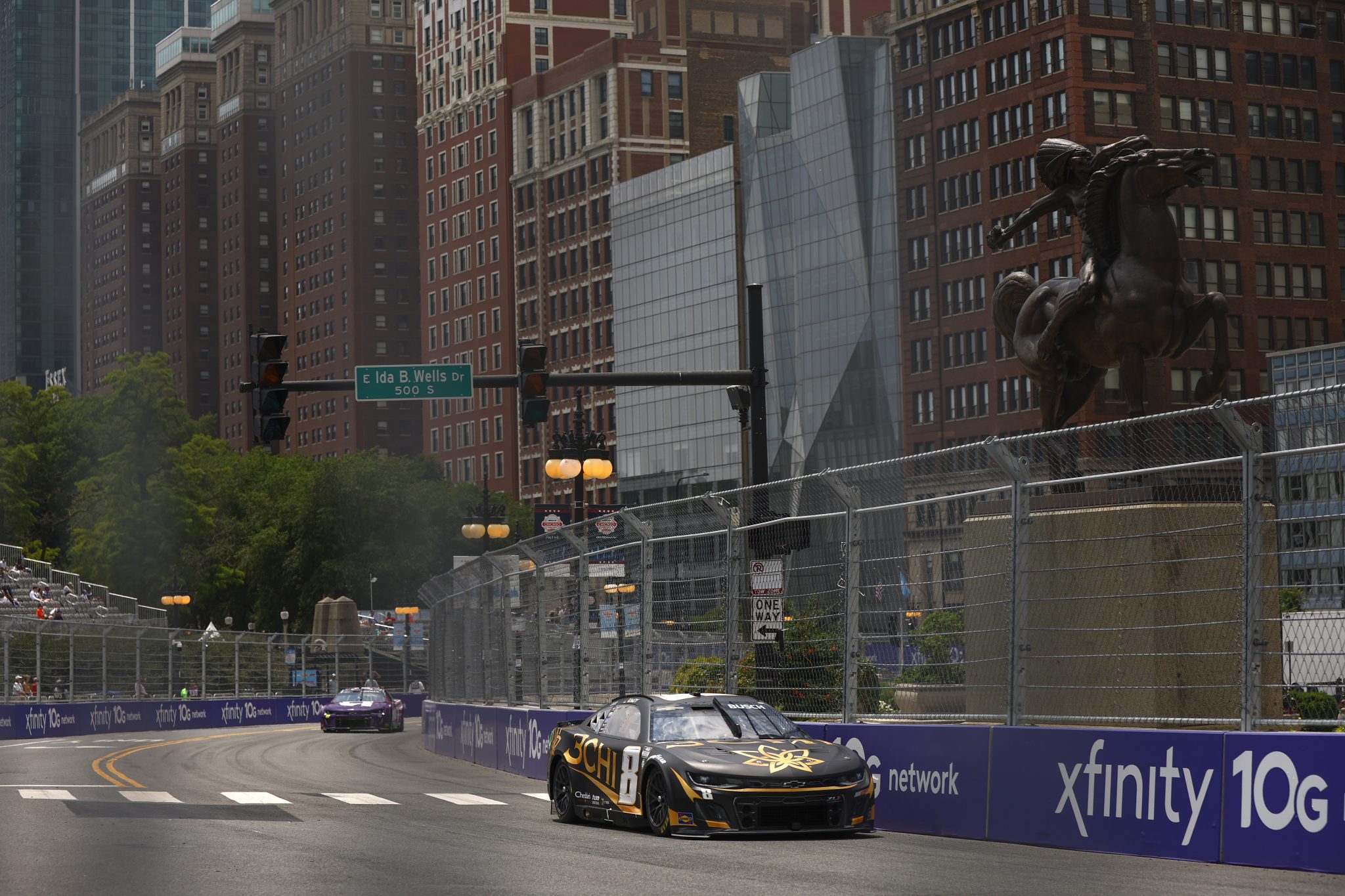CHICAGO, ILLINOIS - JULY 01: Kyle Busch, driver of the #8 3CHI Chevrolet, drives during practice for the NASCAR Cup Series Grant Park 220 at the Chicago Street Course on July 01, 2023 in Chicago, Illinois. (Photo by Jared C. Tilton/Getty Images) | Getty Images