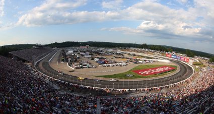 LOUDON, NEW HAMPSHIRE - JULY 17: A general view of racing during the NASCAR Cup Series Ambetter 301 at New Hampshire Motor Speedway on July 17, 2022 in Loudon, New Hampshire. (Photo by James Gilbert/Getty Images) | Getty Images