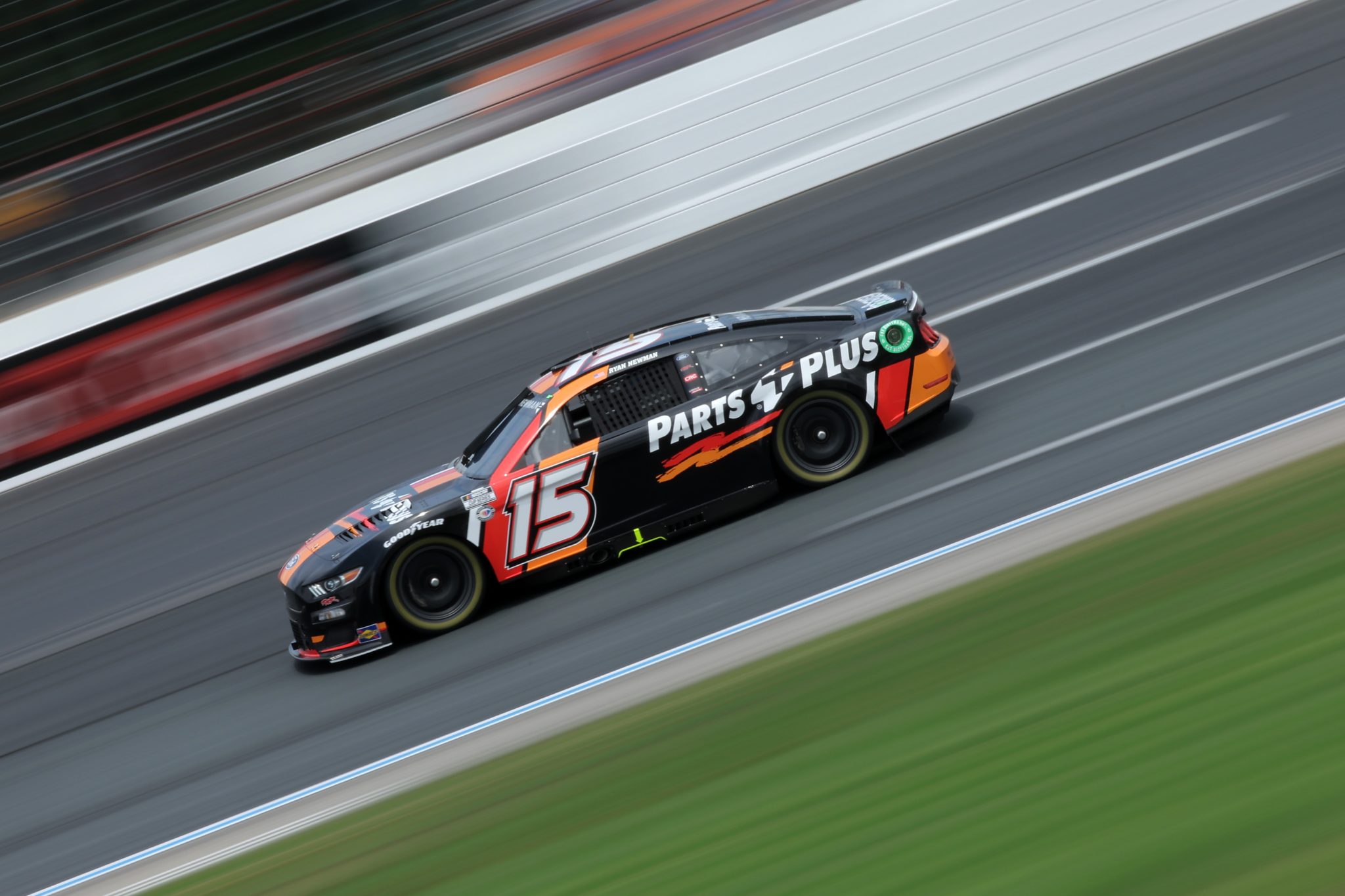 LOUDON, NEW HAMPSHIRE - JULY 15: Ryan Newman, driver of the #15 Parts Plus Ford, drives during qualifying for the NASCAR Cup Series Crayon 301 at New Hampshire Motor Speedway on July 15, 2023 in Loudon, New Hampshire. (Photo by Jonathan Bachman/Getty Images) | Getty Images