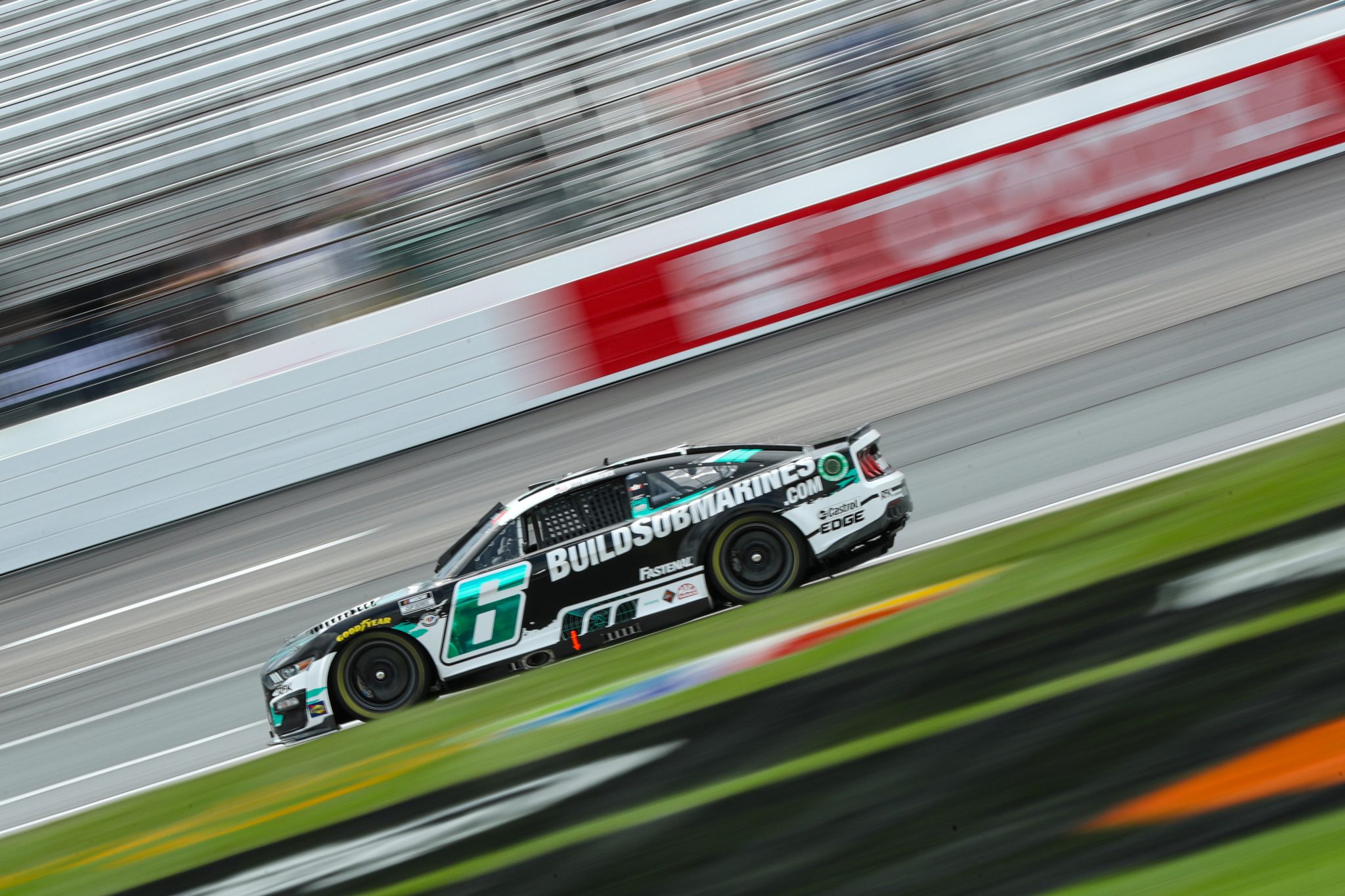 LOUDON, NEW HAMPSHIRE - JULY 15: Brad Keselowski, driver of the #6 BuildSubmarines.com Ford, drives during qualifying for the NASCAR Cup Series Crayon 301 at New Hampshire Motor Speedway on July 15, 2023 in Loudon, New Hampshire. (Photo by Meg Oliphant/Getty Images) | Getty Images