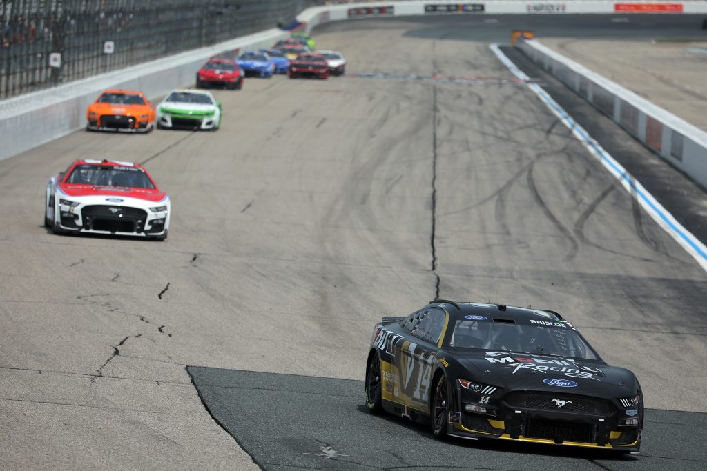 LOUDON, NEW HAMPSHIRE - JULY 17: Chase Briscoe, driver of the #14 Mobil 1 Gen G Ford, drives during the NASCAR Cup Series Crayon 301 at New Hampshire Motor Speedway on July 17, 2023 in Loudon, New Hampshire. (Photo by Jonathan Bachman/Getty Images) | Getty Images