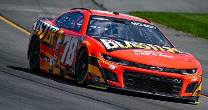 LONG POND, PENNSYLVANIA - JULY 22: BJ McLeod, driver of the #78 B'laster Chevrolet, drives during practice for the NASCAR Cup Series HighPoint.com 400 at Pocono Raceway on July 22, 2023 in Long Pond, Pennsylvania. (Photo by Logan Riely/Getty Images) | Getty Images