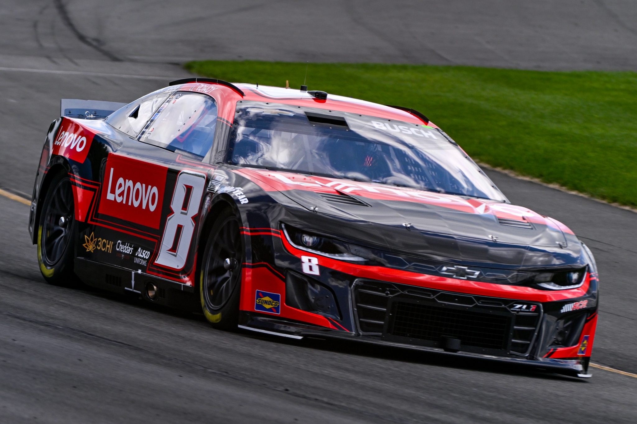 LONG POND, PENNSYLVANIA - JULY 22: Kyle Busch, driver of the #8 Lenovo Chevrolet, drives during practice for the NASCAR Cup Series HighPoint.com 400 at Pocono Raceway on July 22, 2023 in Long Pond, Pennsylvania. (Photo by Logan Riely/Getty Images) | Getty Images