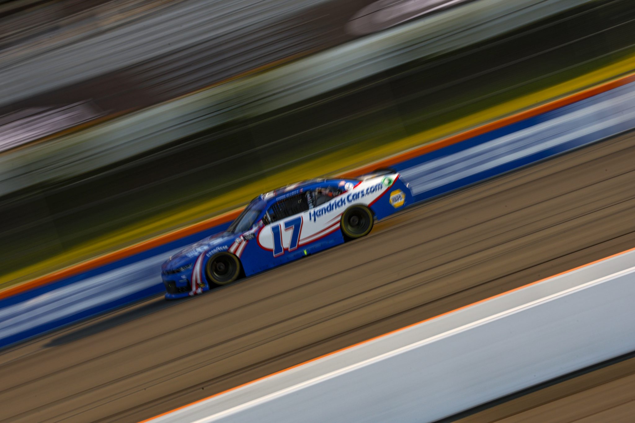 LONG POND, PENNSYLVANIA - JULY 22: Chase Elliott, driver of the #17 HendrickCars.com Chevrolet, drives during the NASCAR Xfinity Series Pocono 225 at Pocono Raceway on July 22, 2023 in Long Pond, Pennsylvania. (Photo by Sean Gardner/Getty Images) | Getty Images