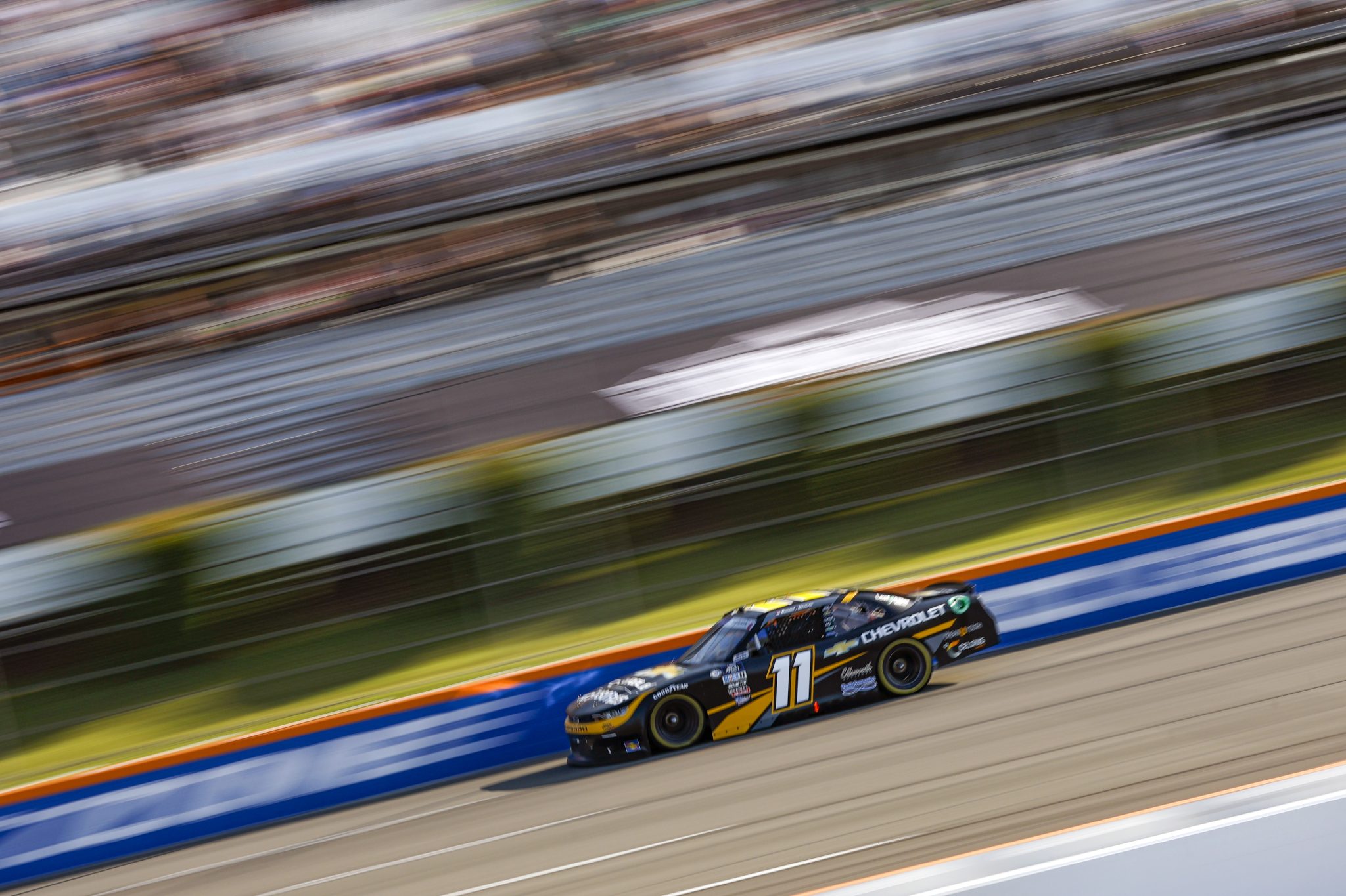 LONG POND, PENNSYLVANIA - JULY 22: Daniel Hemric, driver of the #11 Chevy Accessories Chevrolet, drives during the NASCAR Xfinity Series Pocono 225 at Pocono Raceway on July 22, 2023 in Long Pond, Pennsylvania. (Photo by Sean Gardner/Getty Images) | Getty Images