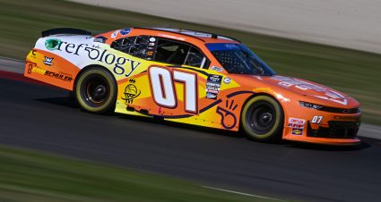 ELKHART LAKE, WISCONSIN - JULY 28: Katherine Legge, driver of the #07 Blast Equality Collab Chevrolet, drives during practice for the NASCAR Xfinity Series Road America 180 at Road America on July 28, 2023 in Elkhart Lake, Wisconsin. (Photo by Logan Riely/Getty Images) | Getty Images