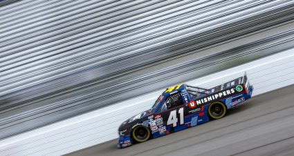RICHMOND, VIRGINIA - JULY 28: Bayley Currey, driver of the #41 Unishippers Chevrolet, drives during practice for the NASCAR Craftsman Truck Series Worldwide Express 250 at Richmond Raceway on July 28, 2023 in Richmond, Virginia. (Photo by Sean Gardner/Getty Images) | Getty Images