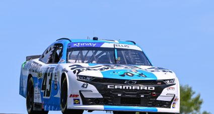 ELKHART LAKE, WISCONSIN - JULY 29: Ryan Ellis, driver of the #43 1-844-TOM-KEEN Chevrolet, drives during the NASCAR Xfinity Series Road America 180 at Road America on July 29, 2023 in Elkhart Lake, Wisconsin. (Photo by Logan Riely/Getty Images) | Getty Images