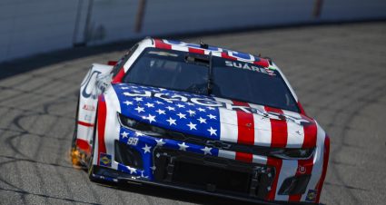 RICHMOND, VIRGINIA - JULY 29: Daniel Suarez, driver of the #99 Jockey Chevrolet, drives during practice for the NASCAR Cup Series Cook Out 400 at Richmond Raceway on July 29, 2023 in Richmond, Virginia. (Photo by Sean Gardner/Getty Images) | Getty Images