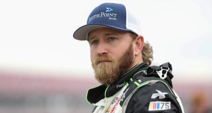 TALLADEGA, ALABAMA - APRIL 21: Jeffrey Earnhardt, driver of the #44 SouthPoint Bank/ForeverLawn Chevrolet, looks on during qualifying for the NASCAR Xfinity Series Ag-Pro 300 at Talladega Superspeedway on April 21, 2023 in Talladega, Alabama. (Photo by James Gilbert/Getty Images) | Getty Images