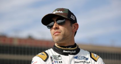 HAMPTON, GEORGIA - JULY 08: Aric Almirola, driver of the #10 Smithfield/IHOP Ford, looks on during qualifying for the NASCAR Cup Series Quaker State 400 Available at Walmart at Atlanta Motor Speedway on July 08, 2023 in Hampton, Georgia. (Photo by Alex Slitz/Getty Images) | Getty Images