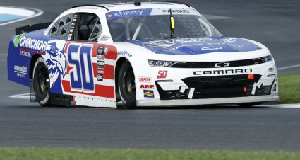 INDIANAPOLIS, INDIANA - AUGUST 12: Preston Pardus, driver of the #50 Chinchor Electric Inc. Chevrolet, drives during practice for the NASCAR Xfinity Series Pennzoil 150 at the Brickyard at Indianapolis Motor Speedway on August 12, 2023 in Indianapolis, Indiana. (Photo by Justin Casterline/Getty Images) | Getty Images