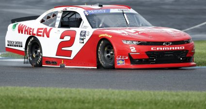 INDIANAPOLIS, INDIANA - AUGUST 12: Sheldon Creed, driver of the #2 Whelen Chevrolet, drives during practice for the NASCAR Xfinity Series Pennzoil 150 at the Brickyard at Indianapolis Motor Speedway on August 12, 2023 in Indianapolis, Indiana. (Photo by Justin Casterline/Getty Images) | Getty Images